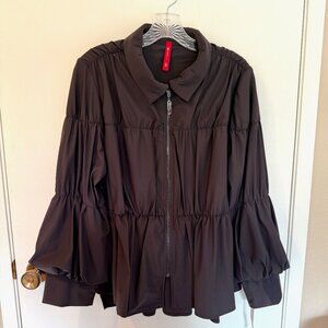 IC Connie K USA Charcoal Layered Zipper Jacket – Large, NWT